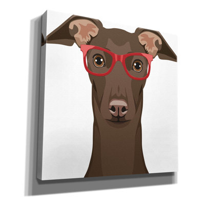 " Italian Greyhound Wearing Hipster Glasses " by Furbaby Affiliates