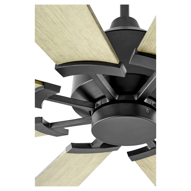 Ventilateur de plafond 60 pales avec commande murale 60 pouces Oakhaven, Noir mat
