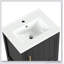 Meuble-lavabo de 20 po avec lavabo, armoire de salle de bain avec porte à fermeture douce, support de rangement et tablette ouverte, noir