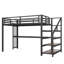 Lit mezzanine simple TG, peu encombrant, structure en métal et en MDF, conception multifonctionnelle moderne