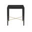 Verona Black Linen End Table