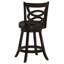 2 tabourets de comptoir - Design pivotant, noir, coloré, pour la cuisine et la salle à manger en cappuccino et chaises hautes, choix de sièges relaxants, style moderne, tissu