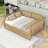 Wood Daybed with Rattan Headboard and Trundle-212739864-212739877