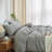 LIFETOWN Striped Duvet Cover Set,3 Pcs Breathable Durable 100% Washed Cotton Comforter Cover for All Seasons, Chic Linen Like Textured Bedding Set.-114652713-114652709