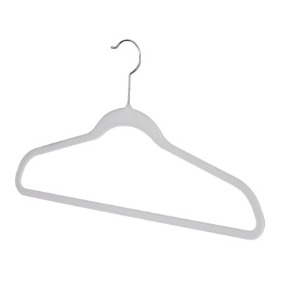 Whitmor Spacemaker Flocked Suit Hangers - Glacier Gray - Set of 15