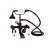 Brocton 65.5'' x 30.5'' Freestanding Soaking Cast Iron Bathtub with Faucet