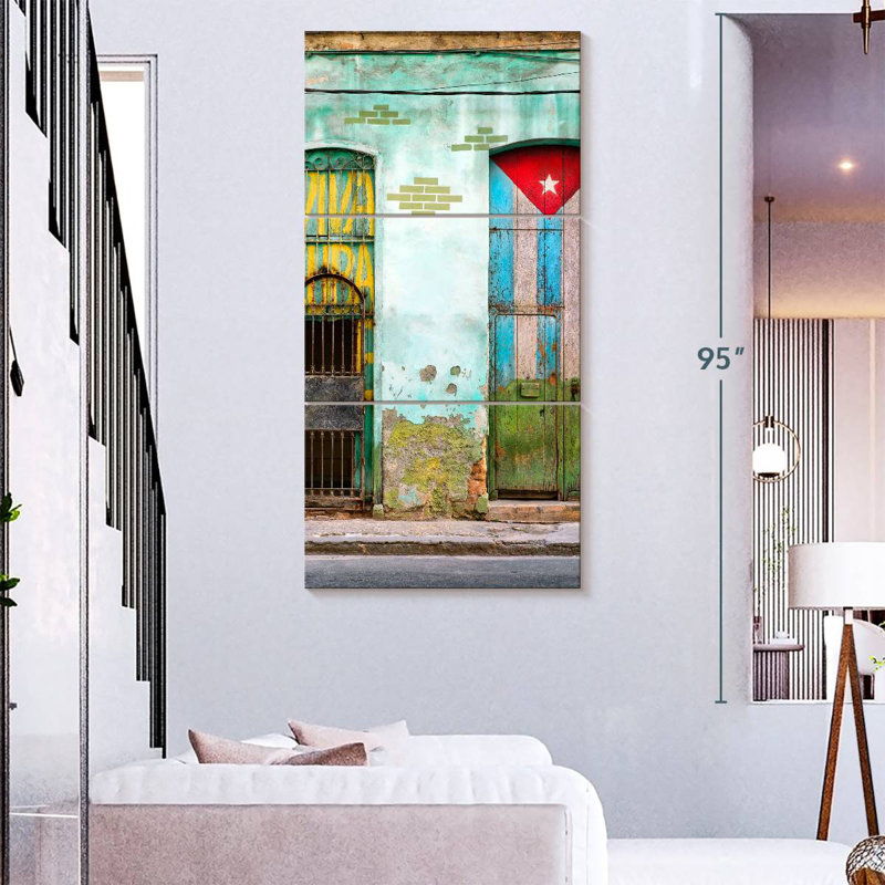 Old Havana Facade, 80" H x 39" W