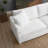 Square Arm Washable Covers Upholstered Slipcovered Sofa