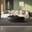 Table de bout rotative à motif de galets de style crème