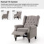 Fauteuil inclinable classique à dossier poussé de 29,5 po de large avec dossier et rivets-957822258