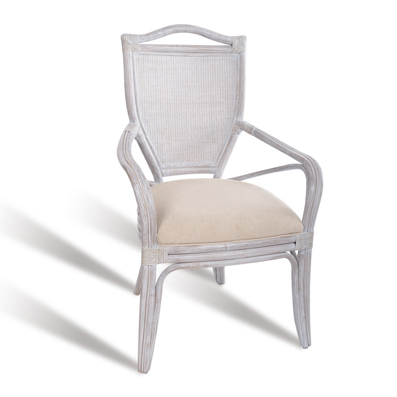 Damontrio 19'' H Upholstered Armchair, Beige, Rustic Driftwood