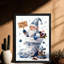 «Black New Year Elf Wall Art» fantaisiste festif enneigé-1377126039