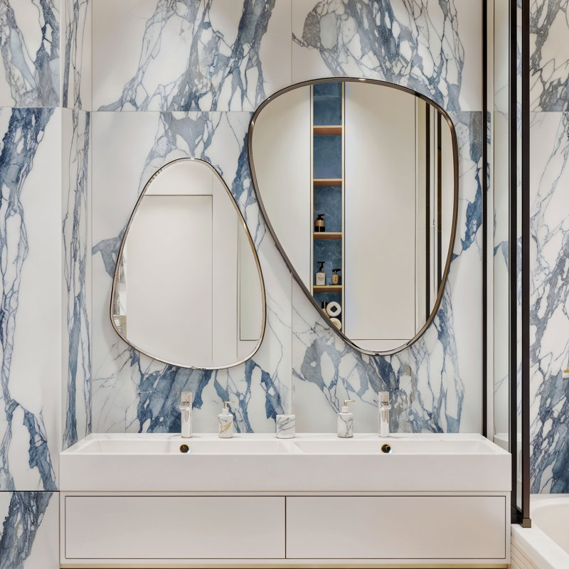 Splendor 23.62'' W x 47.25'' L Porcelain Singular Tile, Blue
