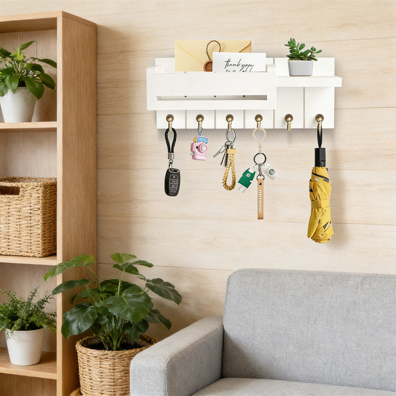 Wall Organizer with Key Hooks