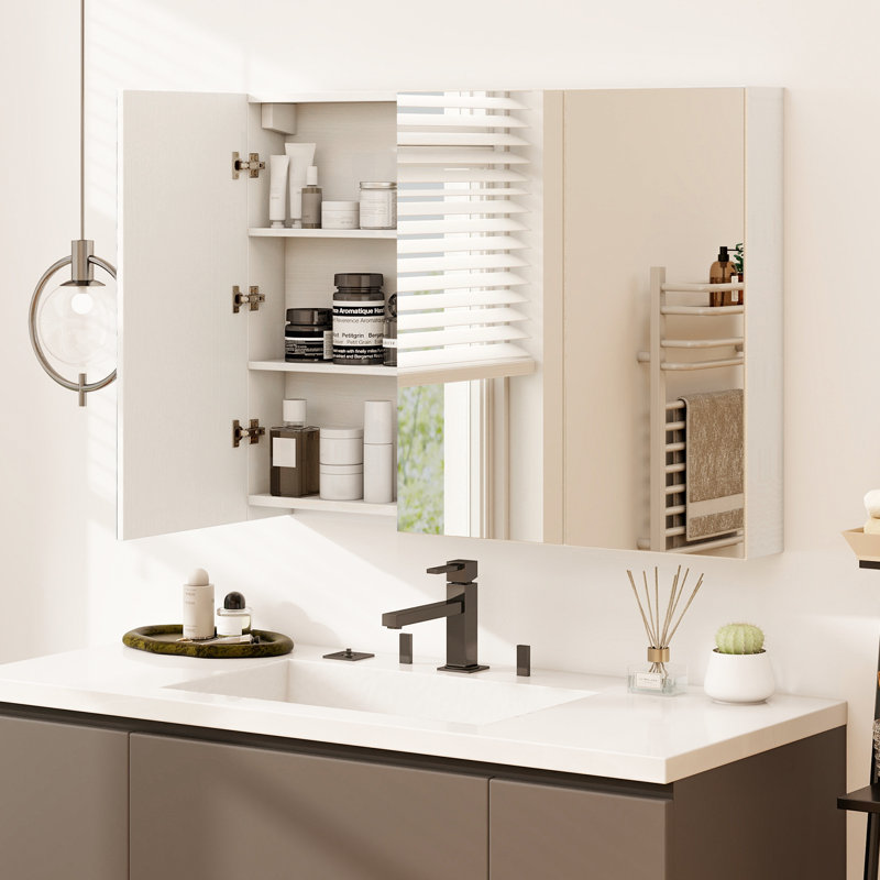 Recessed Mirrored Bathroom Cabinets