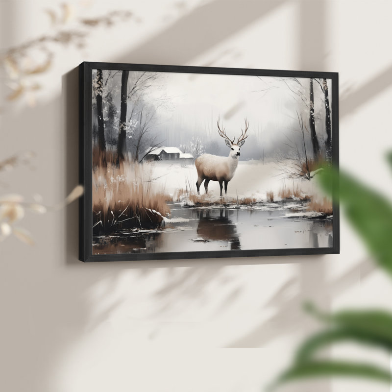 Art de Noël - DCCCLX - Reproduction encadrée - Restickable, H 8 po x l 10 po, Noir