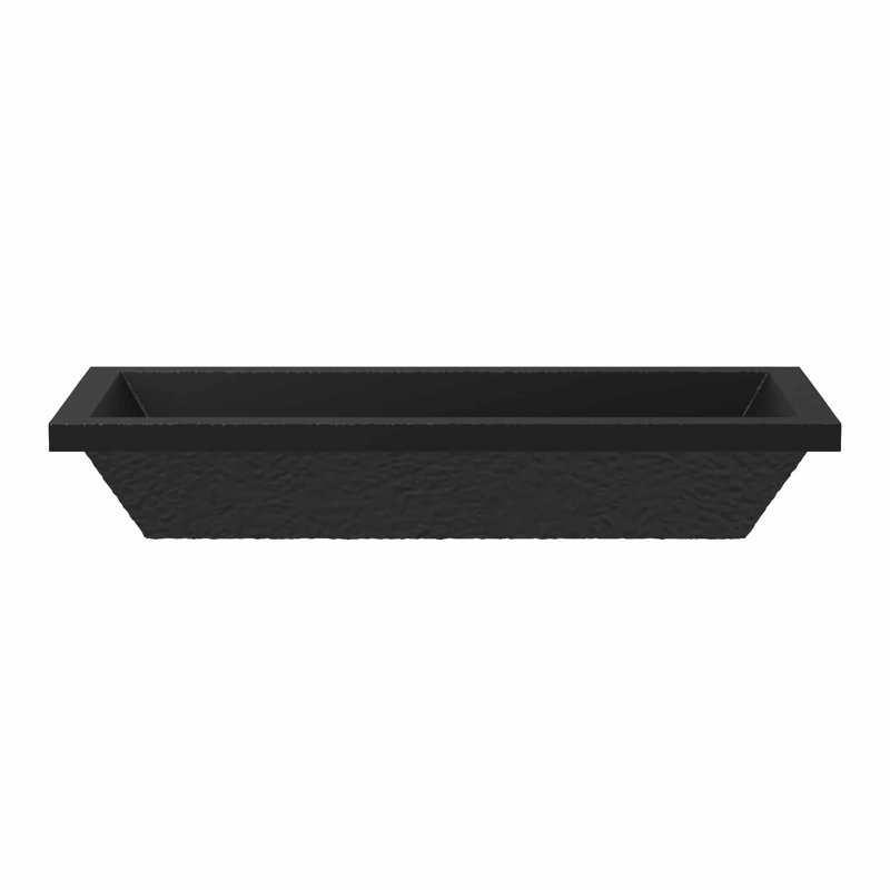 Arcata 30" Undermount Concrete Trough Bathroom Sink, Charcoal