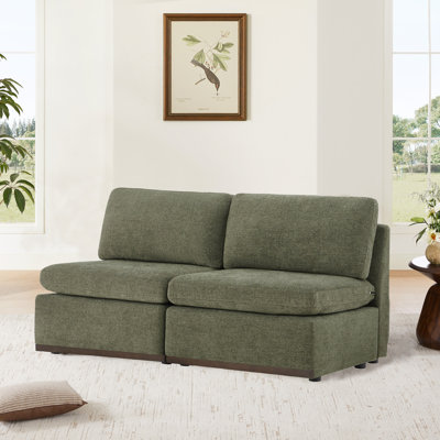 Sayette 68'' Upholstered Modular Armless Sofa