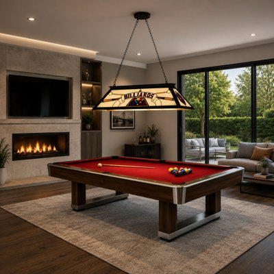 Luminaire suspendu linéaire à 4 lumières pour table de billard Dovie