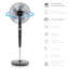 Silent Storm 45cm Oscillating Pedestal Fan-1800643717
