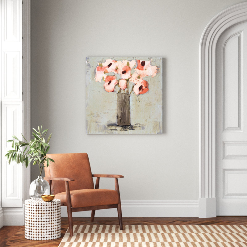 Pale Rustic Bouquet I by Victoria Borges - Wrapped Canvas Painting, 91cm H x 91cm W
