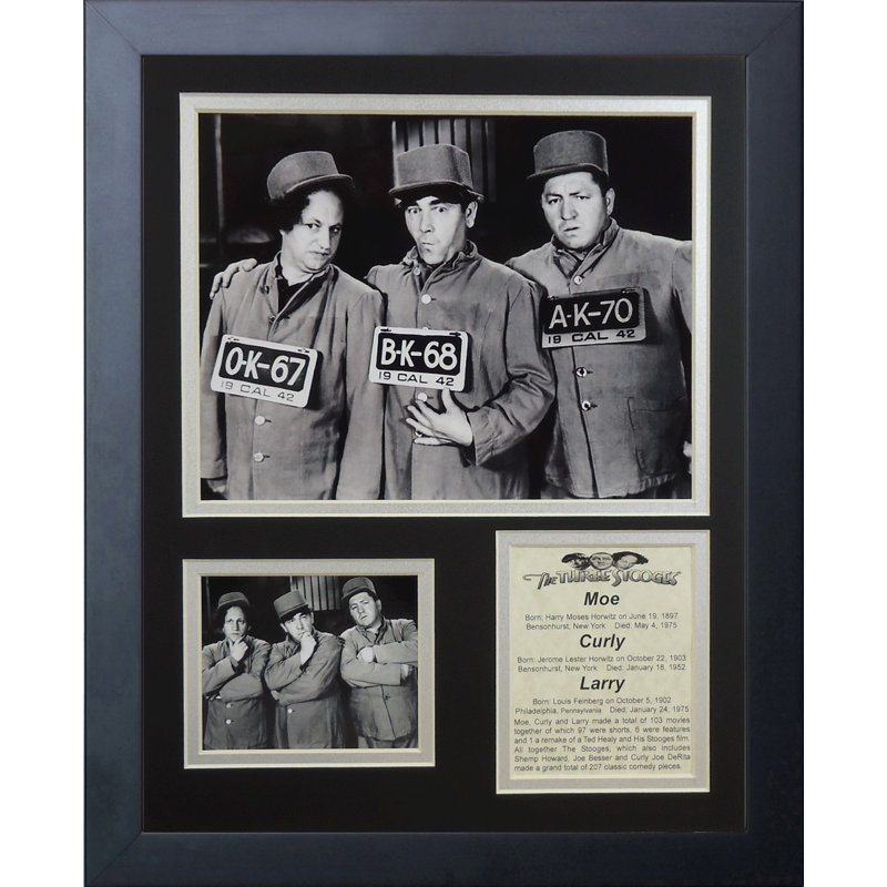 Les trois stoogess, reproduction de photo encadrée