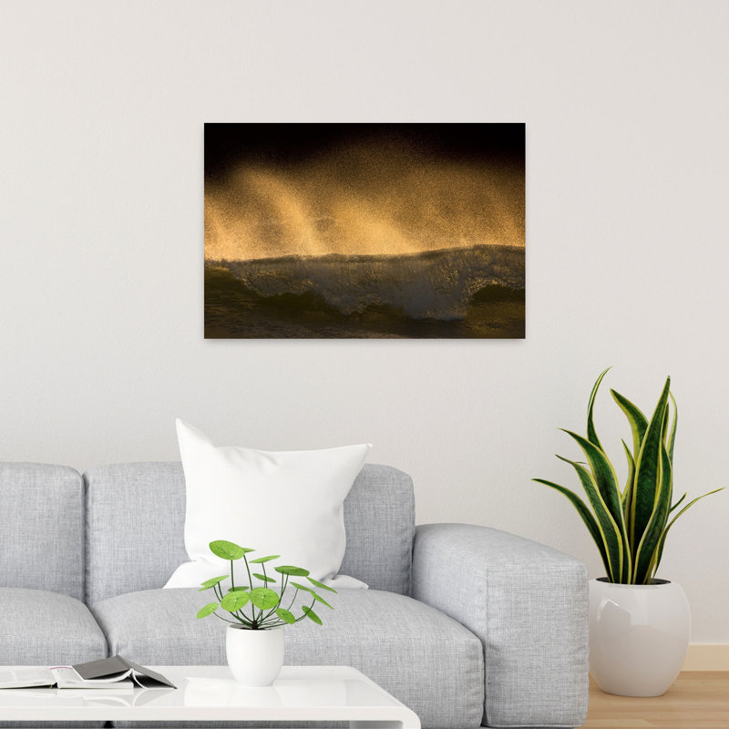 Splash, architecture contemporaine abstraite, art mural, 24" H x 36" W