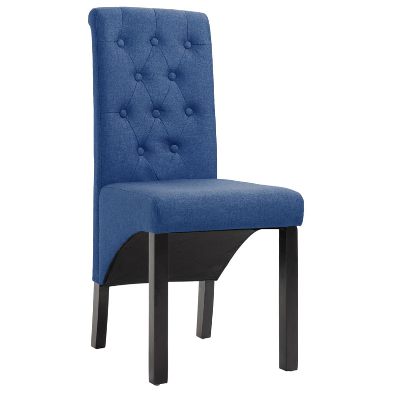 Simsbury 47cm H Fabric Upholstered Side Chair in Blue, Blue