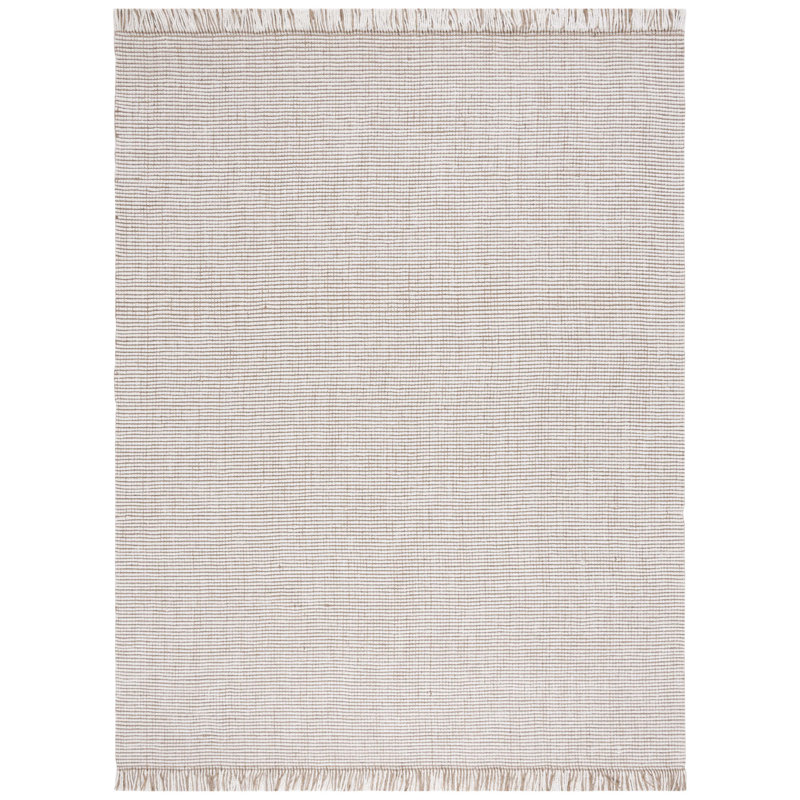 Layth Abstract Handwoven Area Rug in Ivory/Natural, Rectangle 10' x 14'
