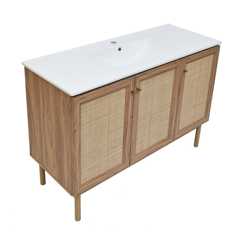 Meuble-lavabo classe 48 po Classe, Trou unique, Blanc