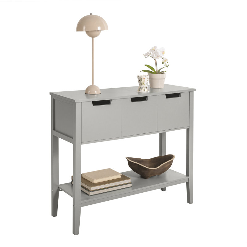 Hartell 93cm Console Table, Grey/Brown/Blue
