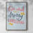 We Wish You - Light Blue Framed Print - Solid Wood