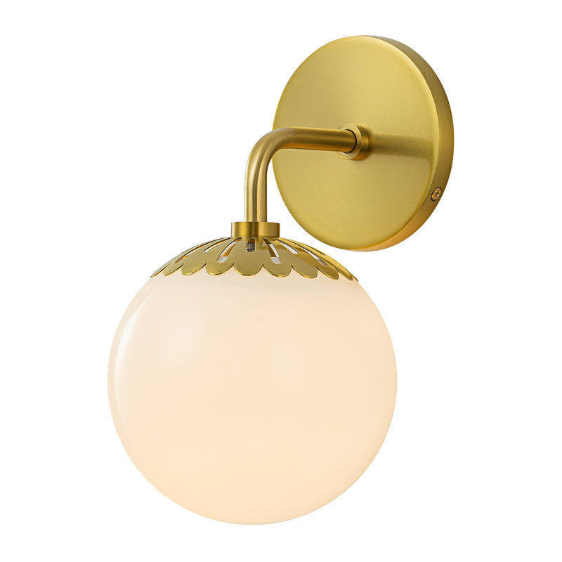 Applique murale sphérique en verre opale 1 lumière Noa Dewdrop Noa