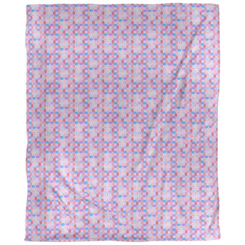Housse de couette Katelyn Elizabeth, Housse de couette pour très grand lit, Microfibre, Rose / Bleu