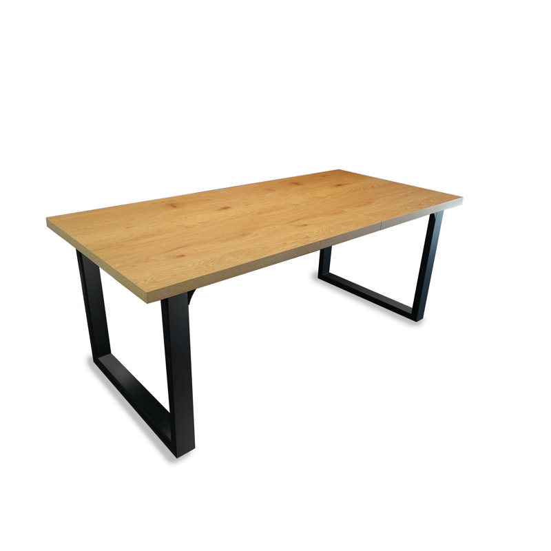 Table de salle à manger à piédestal extensible  roman (finition grain de chêne)