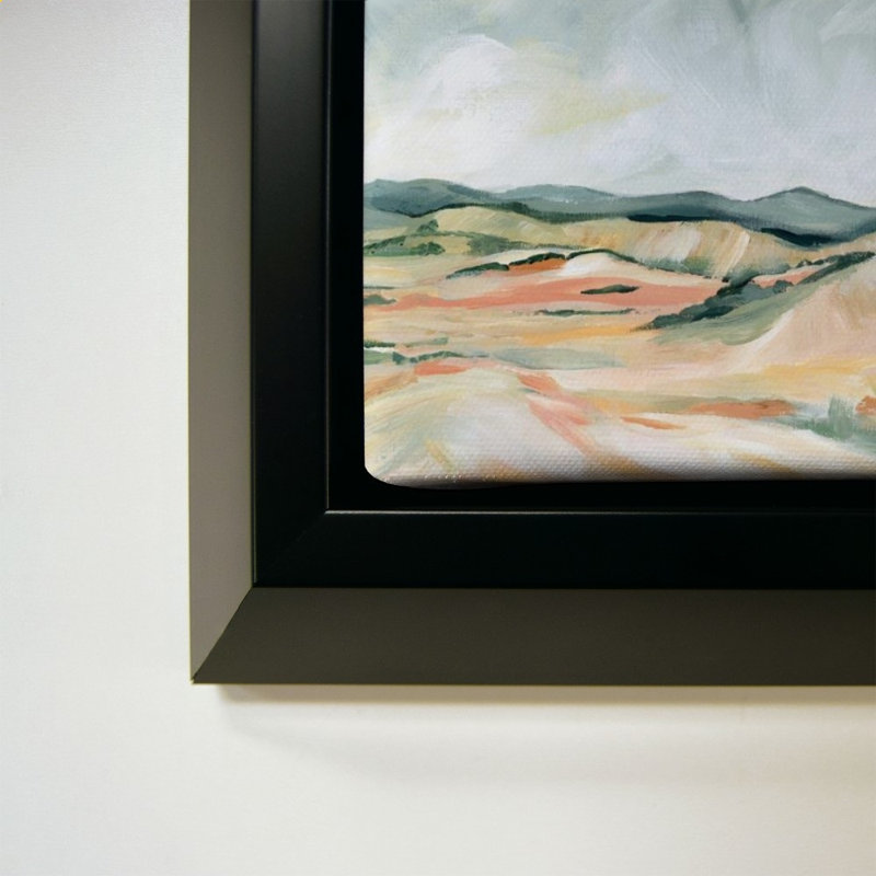 «Vermillion Landscape III» par Katrina Pete - impression sur toile, H 34 po x l 44 po, Noir