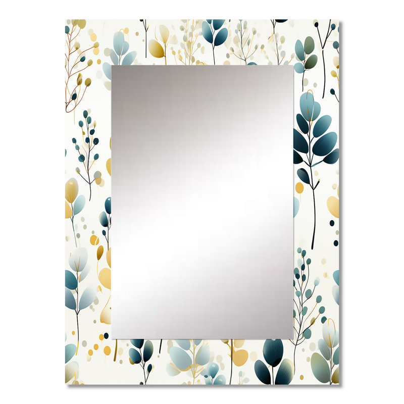 Miroir mural botanique, nature, botanique, nature, 32 po x 24 po