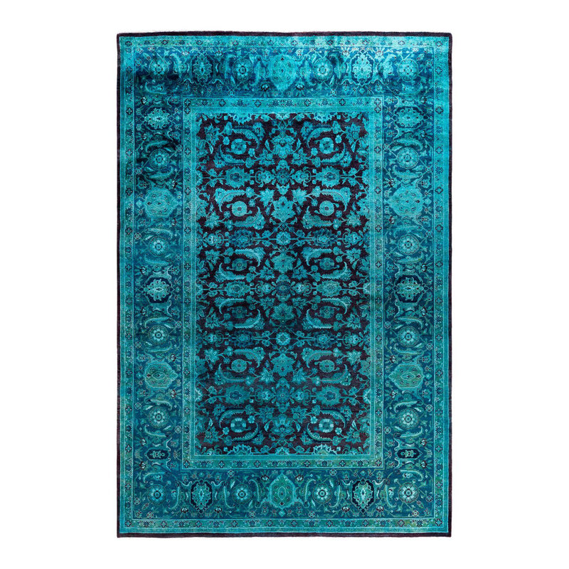 Overyed One-of-a-Kind Rectangle 6'2" X 9'3" Hand Knotted Area Rug