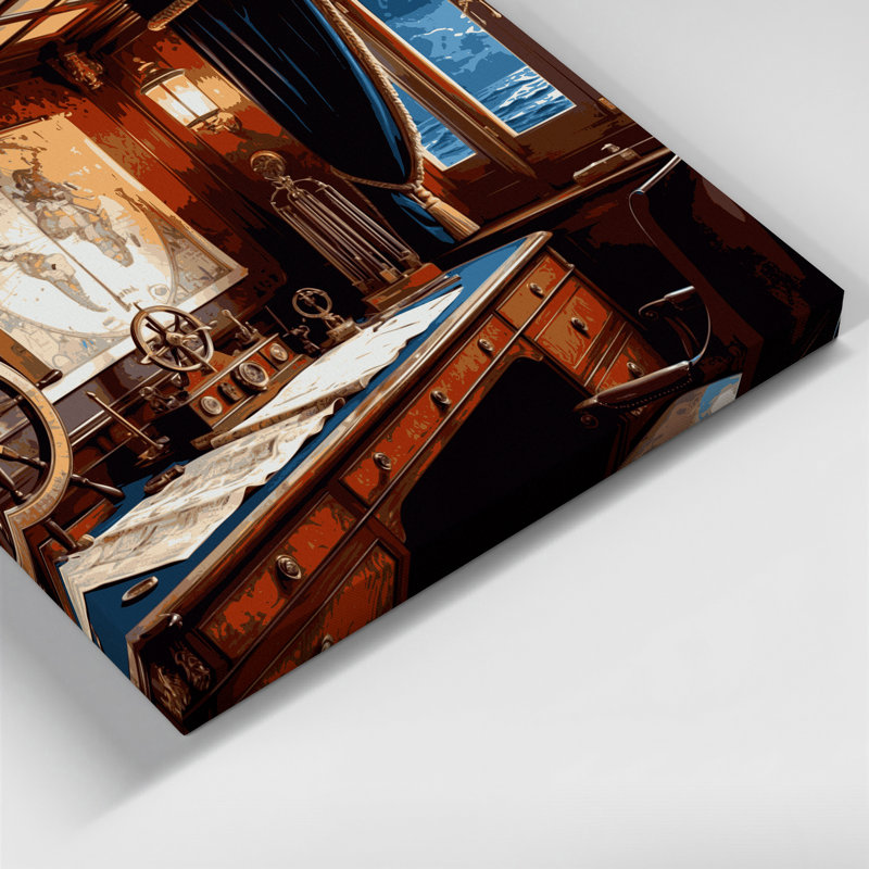 Art mural sur toile noir Coasters Captains Quarters Elite, H 11 po x l 14 po