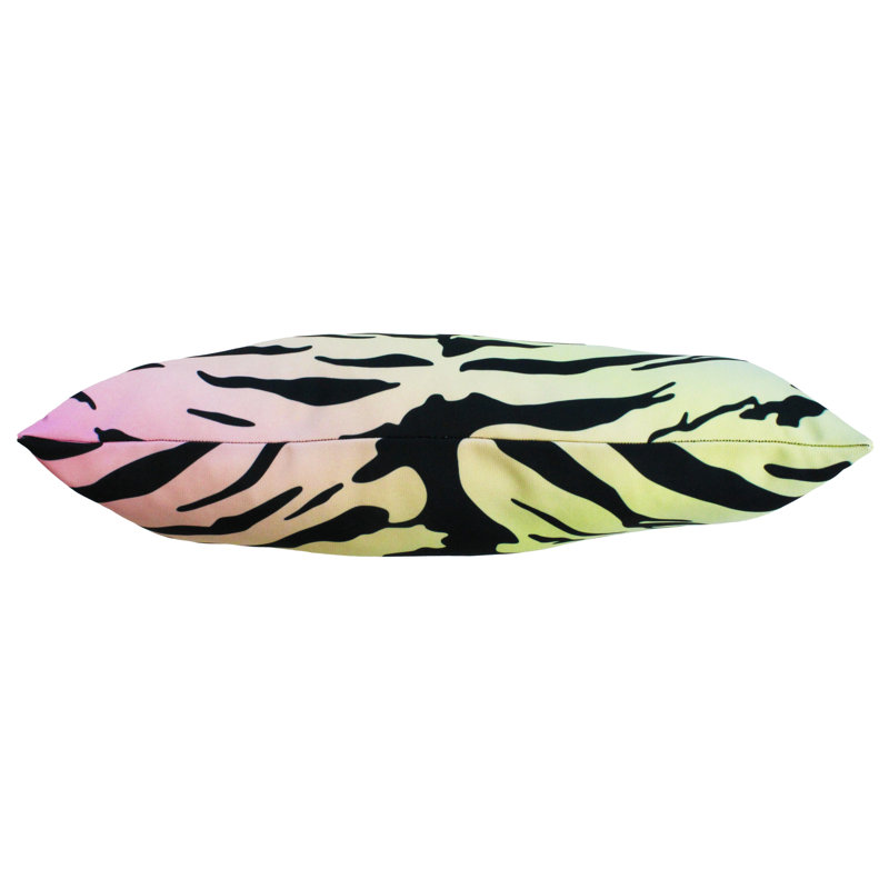 Animal Print Reversible Throw Pillow, Pastel Gradient