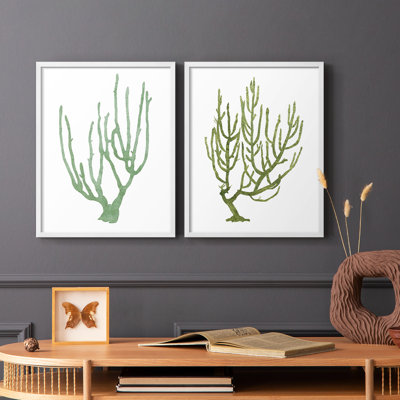 Coral Souvenirs II - reproduction encadrée de qualité supérieure - prête à être accrochée - aucun clou requis - aucun clou requis