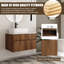 Ensemble de meuble-lavabo mural simple 32 po avec plateau en céramique Zephric-1496628820-1496628821