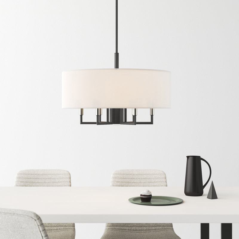 Moonlighter 7 - Light Dimmable Drum Chandelier, Scandinavian Gray