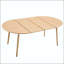 Table de salle à manger extensible ronde 3 en 1 avec pieds en bois massif