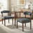 Upholstered Dining Chair Set of 4, Extra-Wide 20” Seat, Deep Cushioned Comfort, Plush Fabric, Solid Wood Legs-901888362