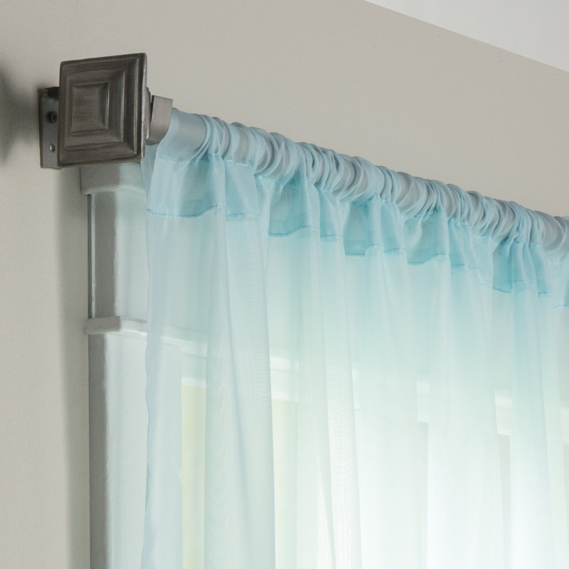 Kober Sheer Curtain Panel Pair, 59"W x 84"L, Gray