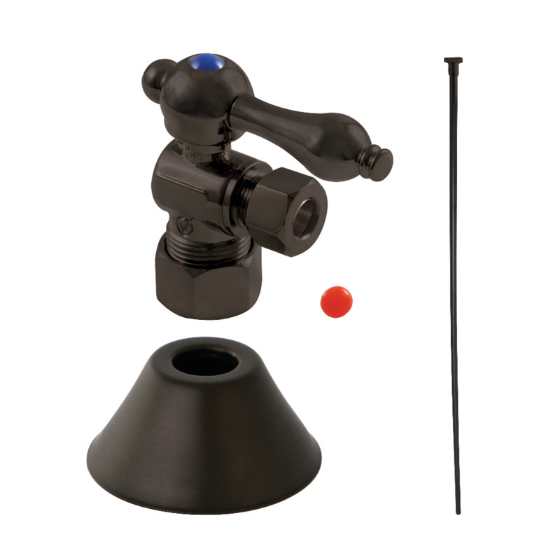 Kingston Brass Trimscape Traditional Plumbing Toilet Trim Kit, Matte Black