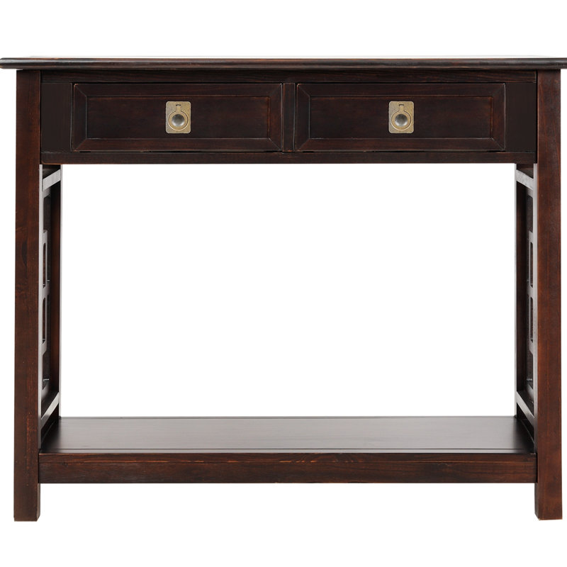 Console en bois massif 29,82 po Haverton, Espresso
