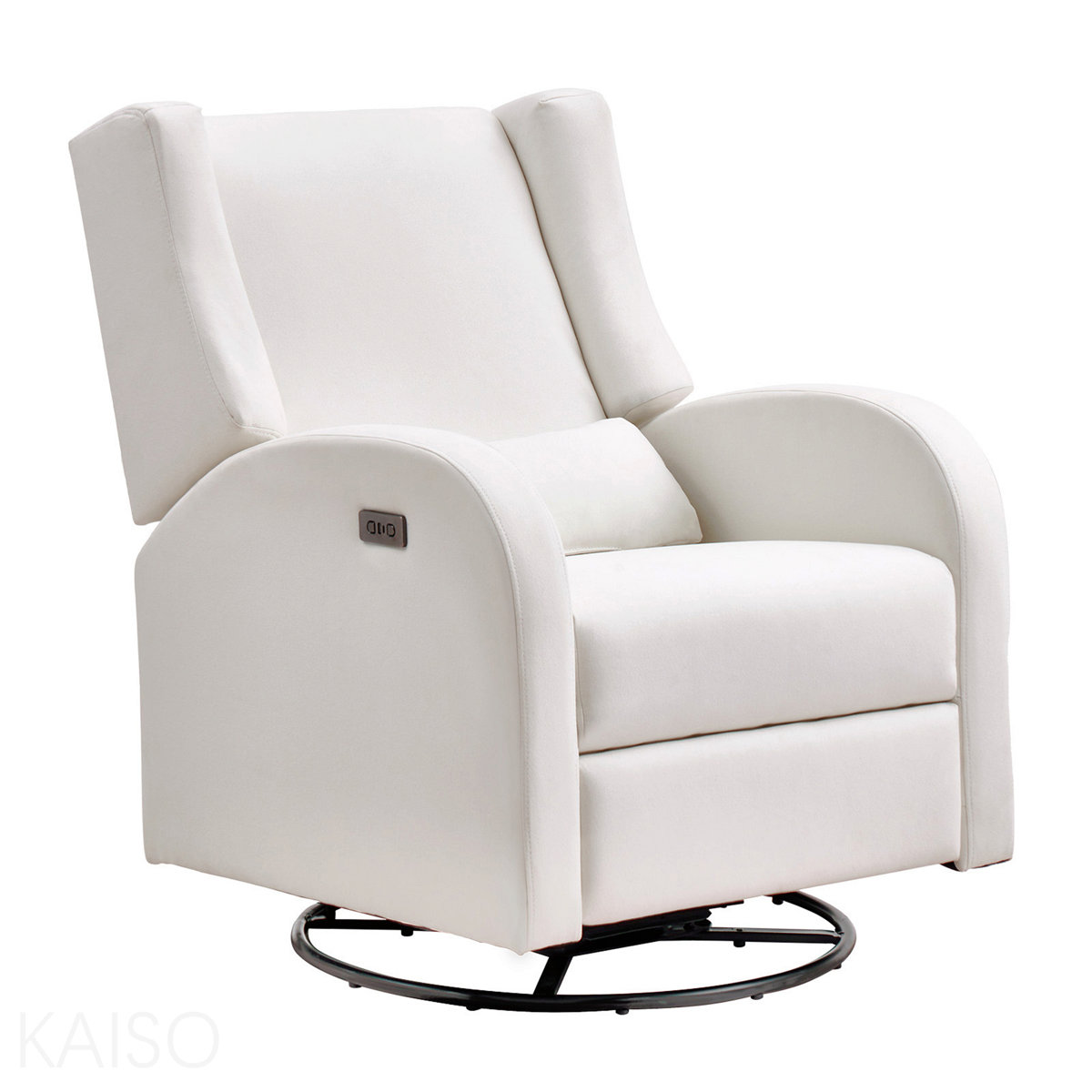 Ebern Designs Electronic Power Recliner and Swivel Glider (Off White)