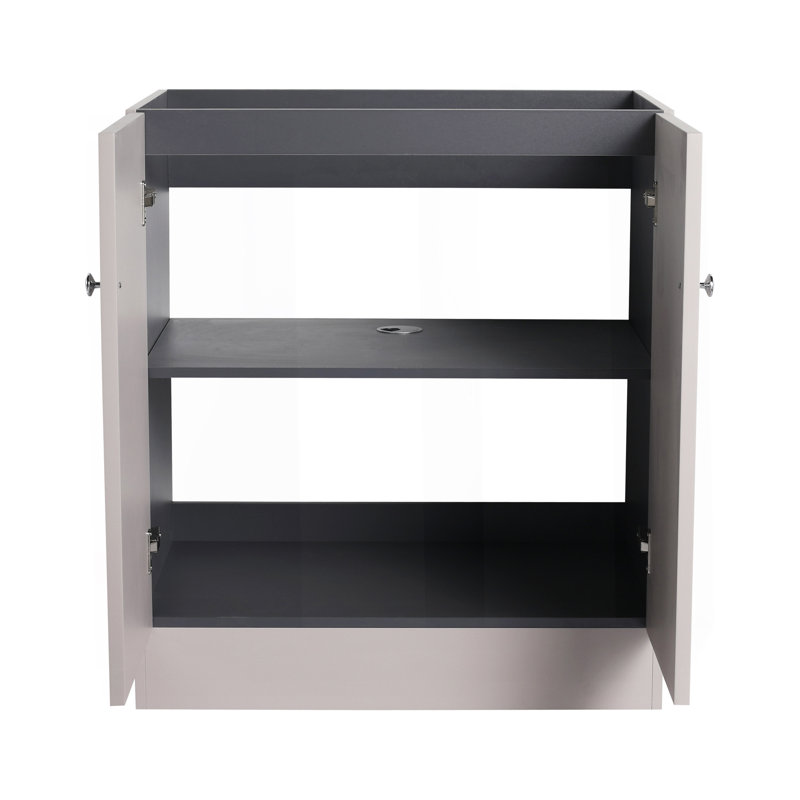 30" Freestanding Bathroom Vanity & 2 Soft-Close Cabinet Doors (KD-Packing)-Excluding Sink, Khaki